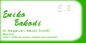 eniko bakodi business card